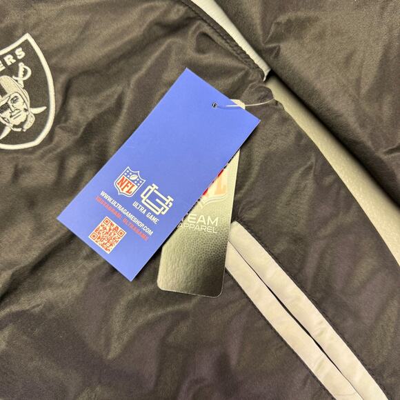 NFL Las Vegas Raiders Bomber Jacket Button up Coat Youth M (10-12) MSRP $130 - Picture 6 of 10